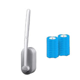 Toilet Bathroom Accessory Disposable Cleaner Brush with Handle