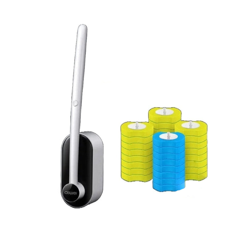 Toilet Bathroom Accessory Disposable Cleaner Brush with Handle