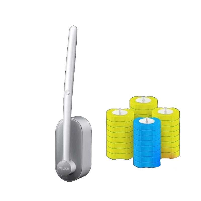 Toilet Bathroom Accessory Disposable Cleaner Brush with Handle