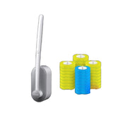 Toilet Bathroom Accessory Disposable Cleaner Brush with Handle