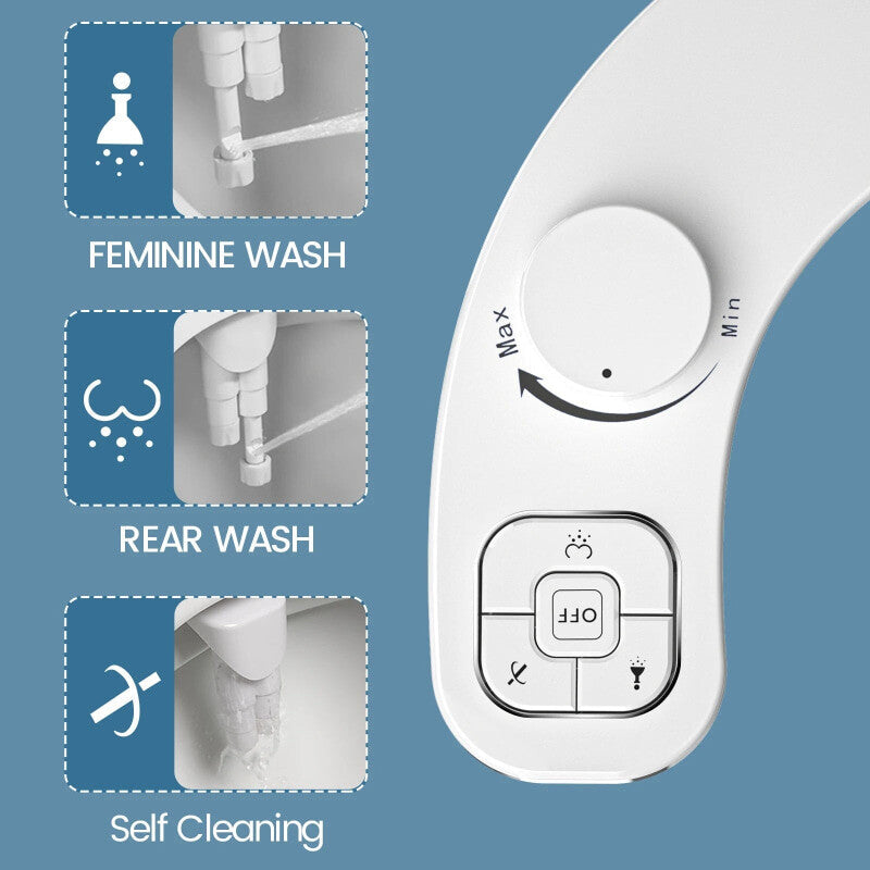Toilet Seat Accessory Self-Cleaning Double Nozzle