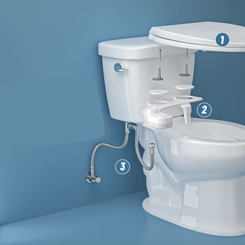 Toilet Seat Accessory Self-Cleaning Double Nozzle