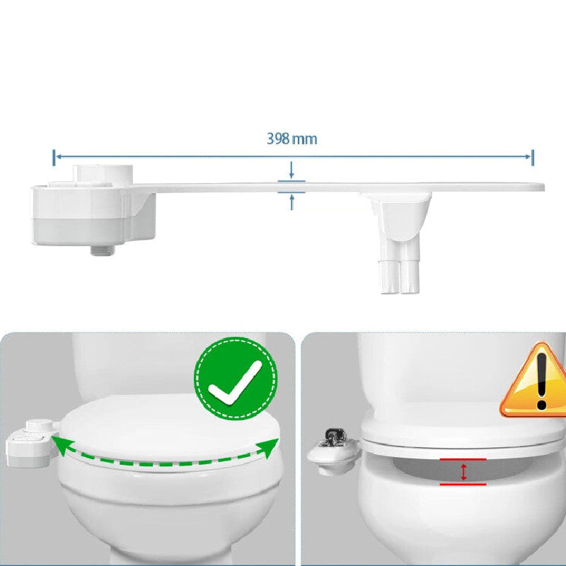 Toilet Seat Accessory Self-Cleaning Double Nozzle