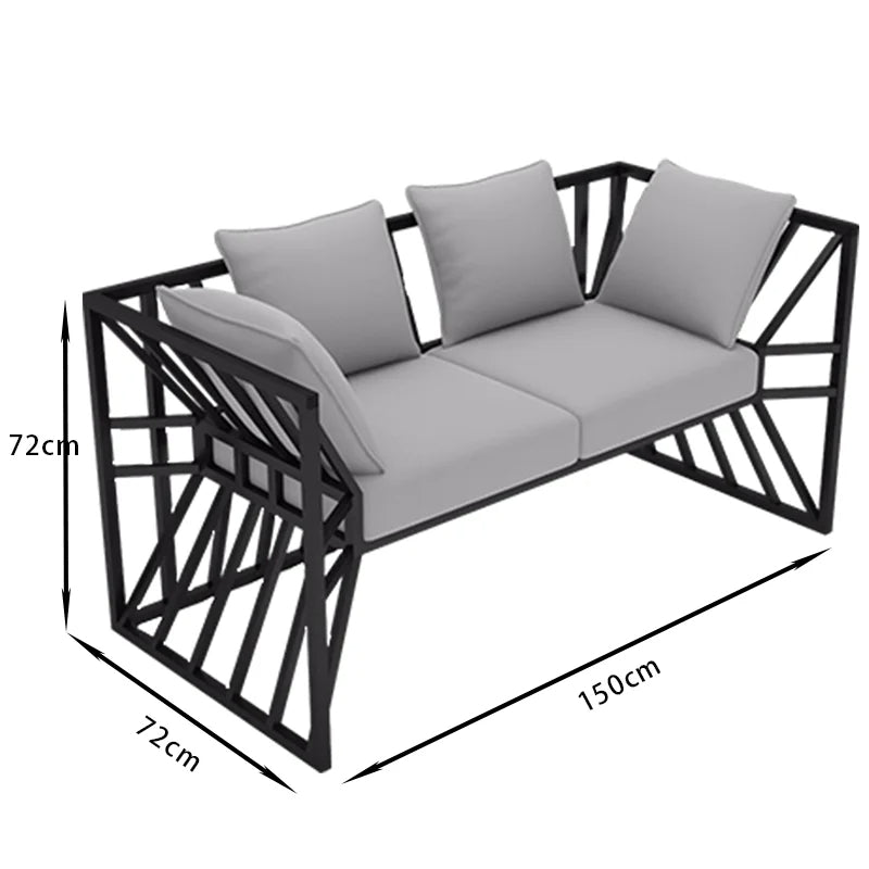 Nordic Sofa Bar Living Room Seating: Single, Two-Seater, and Three-Seater Combination Chairs