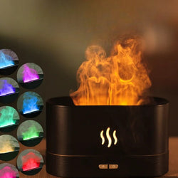 Ultrasonic Air Humidifier With LED Flame Light Mist