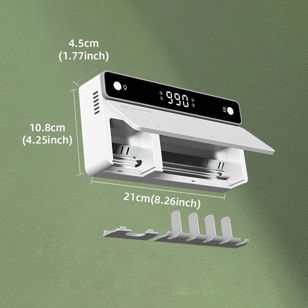 UV Toothbrush Holder Storage Sterilizer with LED Display