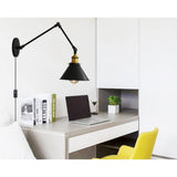 Vintage Plug In Cord Wall Lamp
