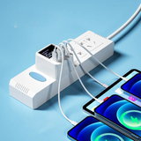 Wall Charger with LED Display Ports Fast Charging