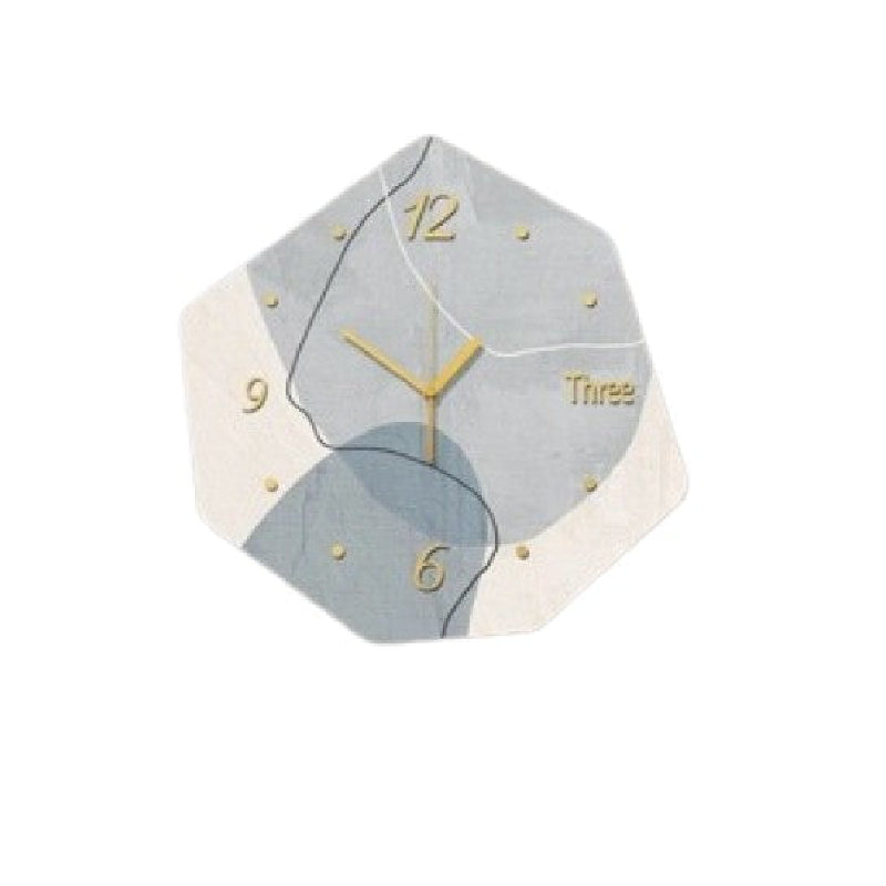 Wall Clock Luminous Abstract Modern Geometric Style