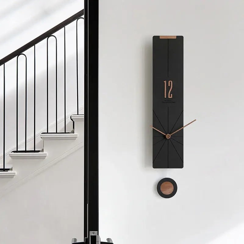 Wall Clock with Large Pendulum Nordic Modern Decoration