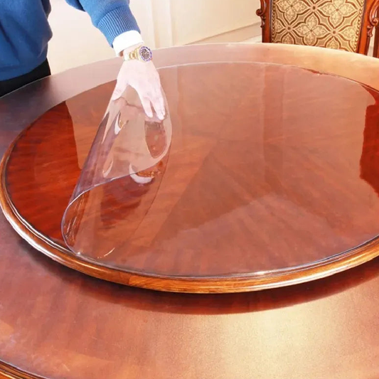 Waterproof PVC Transparent Round Tablecloth