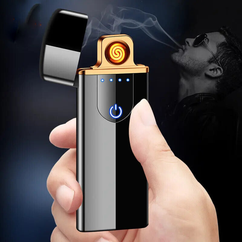 Windproof Rechargeable USB Touch Lighter Smoking Accessories