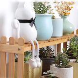 Wooden Flower Pot Storage Rack