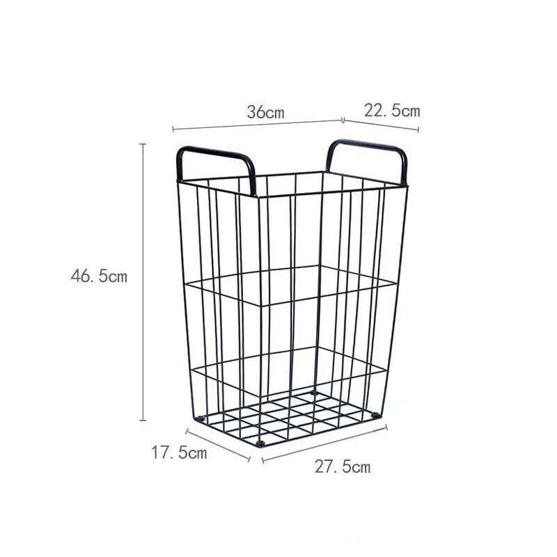 Wrought Iron Storage Basket With Wheels