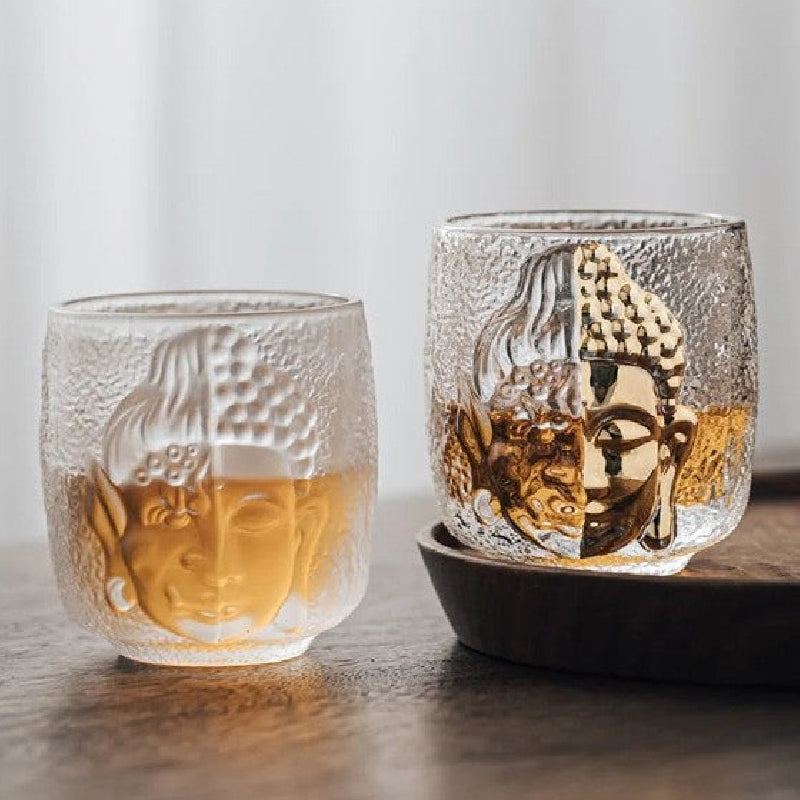 Yinian Buddha Handmade Artistic Glass Cup