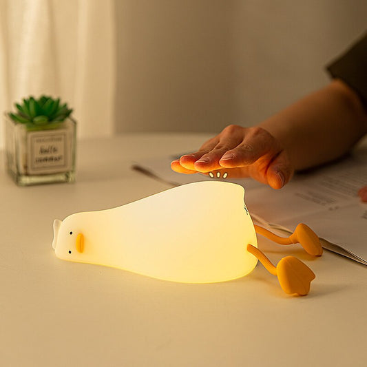 Touch Sensor Cute Duck Silicone LED Night Light