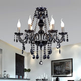 Black Crystal Tears Chandelier Lamp