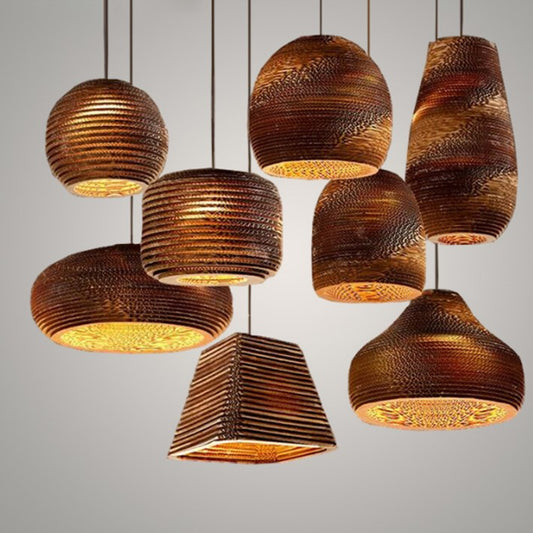 Vintage Paper Honeycomb Pendant Lamp