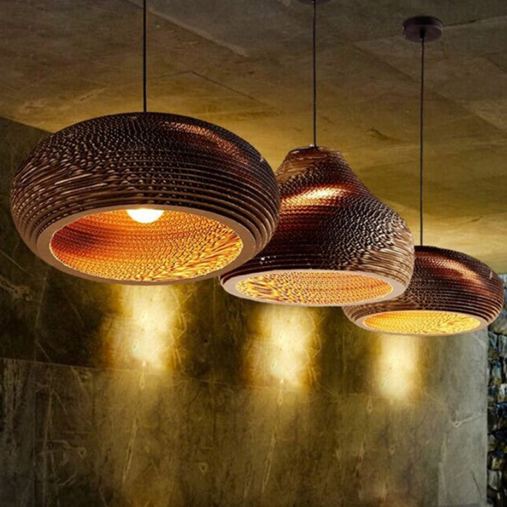 Vintage Paper Honeycomb Pendant Lamp