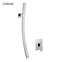 Chrome Wall Mounted Waterfall Spout Bathroom Faucet