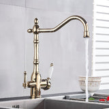 Antique Water Filter Dual Spout Faucet