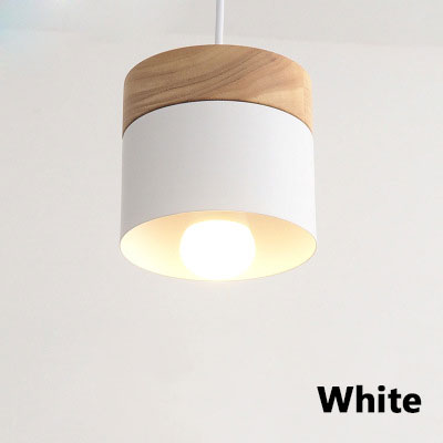 Modern Macaron Iron Wood Pendant Lamp