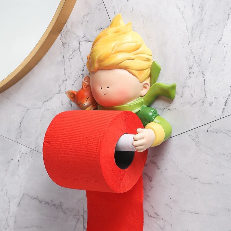 Punch-Free Cartoon Toilet Paper Holder