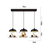 Transparent Jar Animal Hanging Lamp