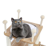 Wooden Tree Cat Tower With The Scratching Post