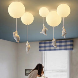 Modern Bear Ceiling Lights LED Cartoon Lamp