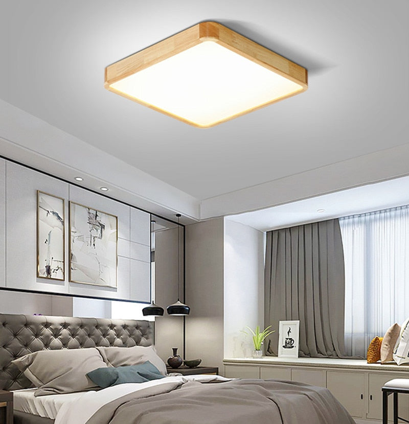 Nordic Wood Ceiling Lamp