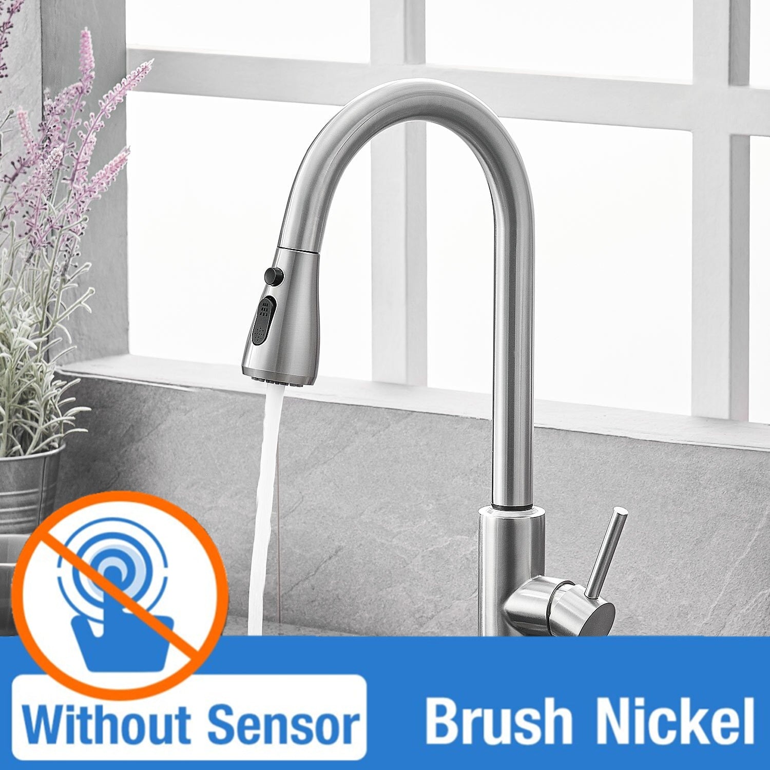 Pull Out Black Sensor Stainless Steel Kitchen Faucets