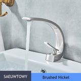 Curve Single Hole Double Handle Hot And Cold Water Faucet