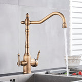 Antique Water Filter Dual Spout Faucet