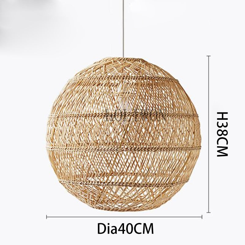 Natural Rattan  Hand-woven Pendant Lamp