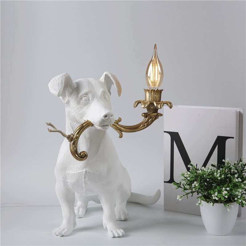 Sitting Terrier Dog Lamp