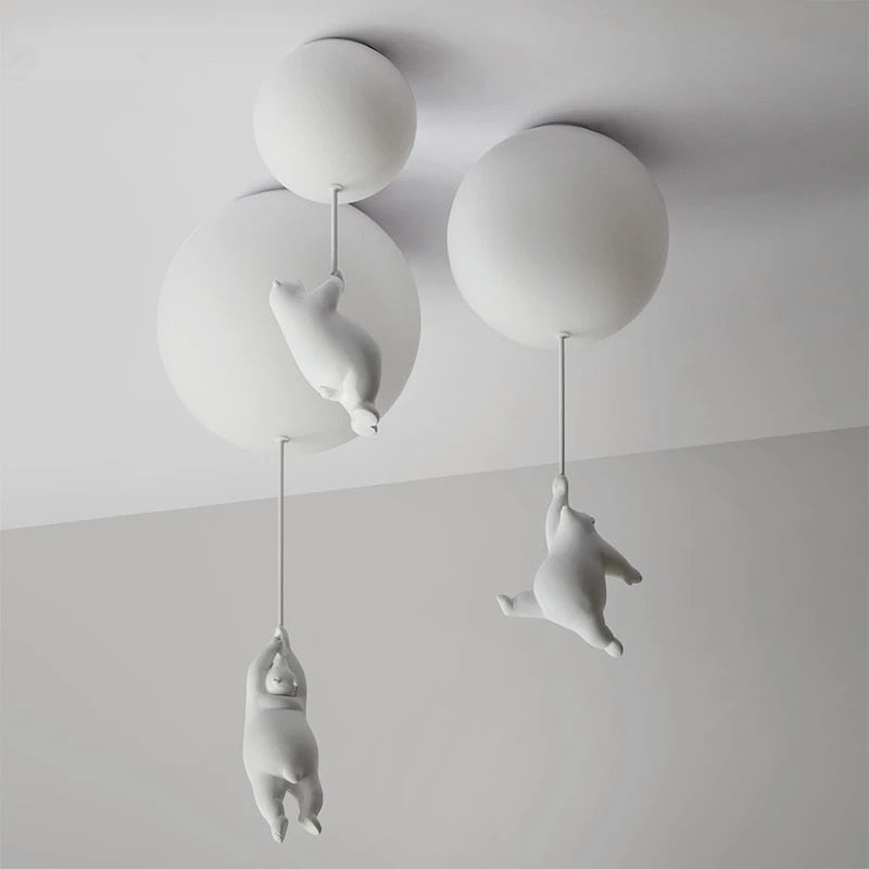 Modern Bear Ceiling Lights LED Cartoon Lamp