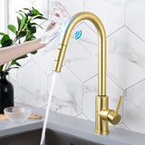 Pull Out Black Sensor Stainless Steel Kitchen Faucets