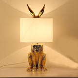 Golden Rabbit Table Lampshade