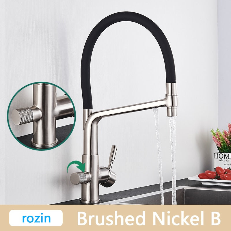 Bronce Brushed Pull Down Mixer Kitchen Faucet