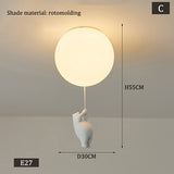 Modern Bear Ceiling Lights LED Cartoon Lamp