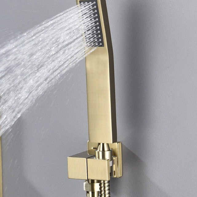 Wall Mounted Rainfall Bathroom Tap with Handshower