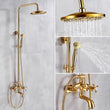 Rainfall Gold Shower Bath Mixer Faucet