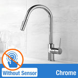 Pull Out Black Sensor Stainless Steel Kitchen Faucets