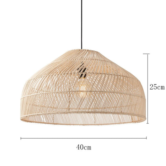 Vintage Asian Rattan Style Pendant Lights Lamp