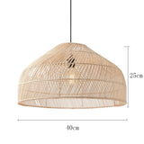 Vintage Asian Rattan Style Pendant Lights Lamp