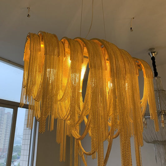 Modern Luxury Tassel Chain LED Pendant Lights