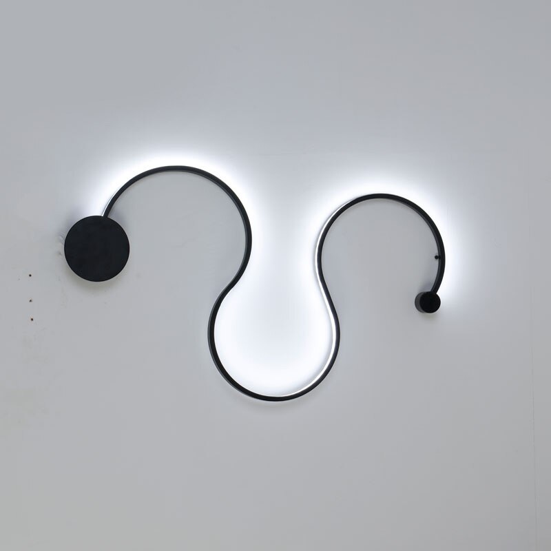 Modern Black & White RGB LED Wall Lamps