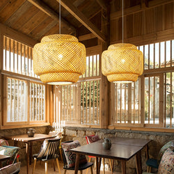 Asian Style Handmake Bamboo Hanging Lamps