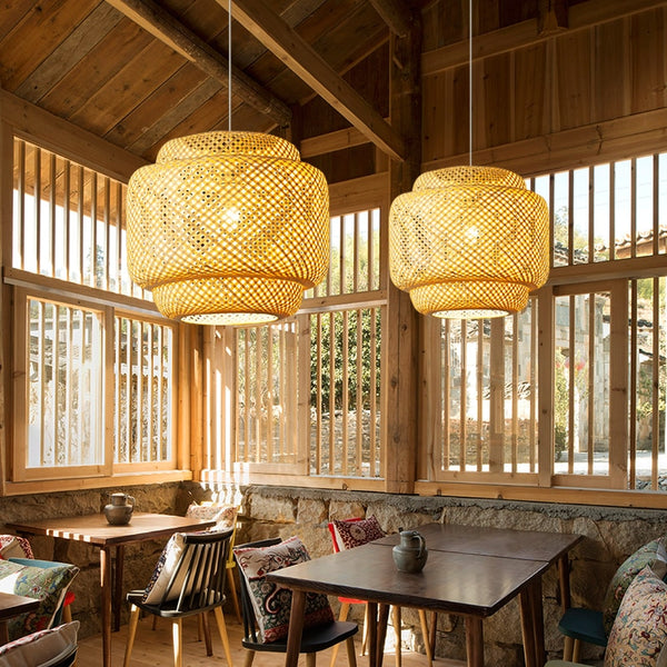 Asian Style Handmake Bamboo Hanging Lamps